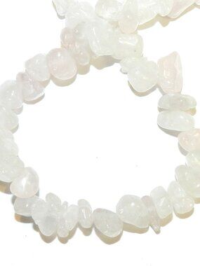 New Light Pink Small 7mm - 8mm Pebble Chip Rose Quartz Gemstone Beads 15" GC141